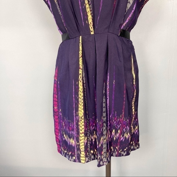 𝅺bebop Cap Sleeve Self Tie Pocket Pleated Dress - Picture 3 of 13